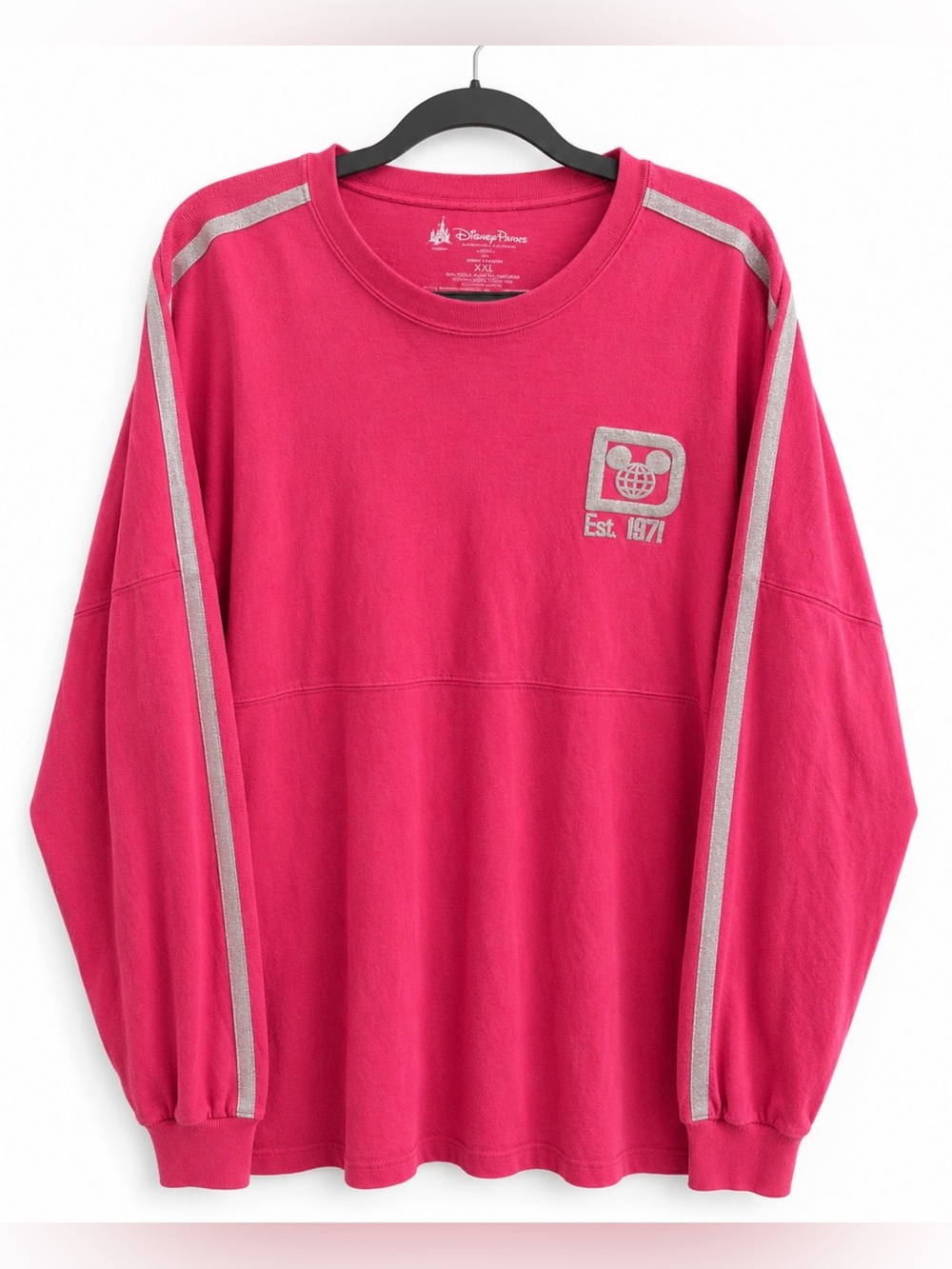 Disney Hot Pink Spirit Jersey with Silver Trim XXL
